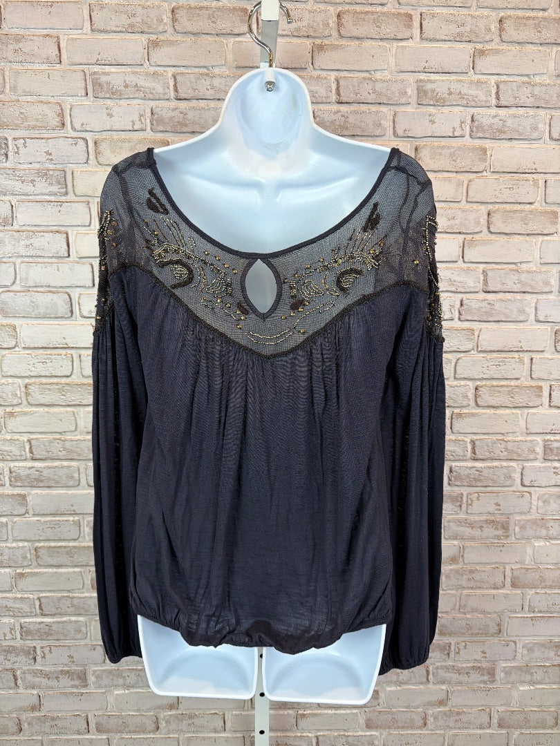 Free People Shirt, Grey multi, XS, Used - Good