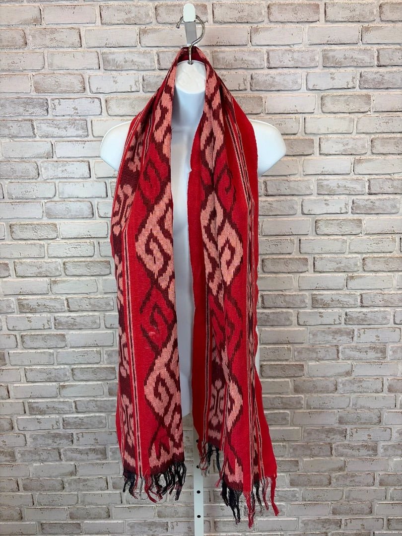 Various Ikat Scarf – Red, Size One Size – Good Condition