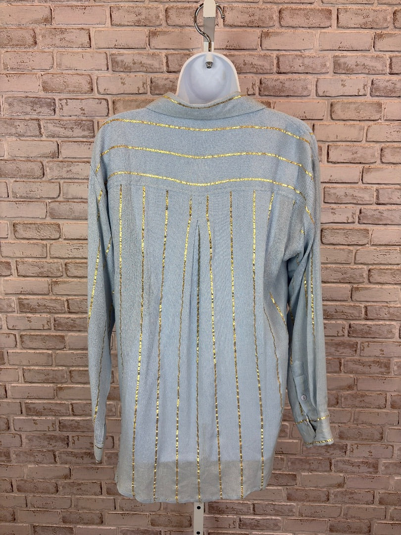 En Creme Shirt, Blue/gold, Medium, Used - Good