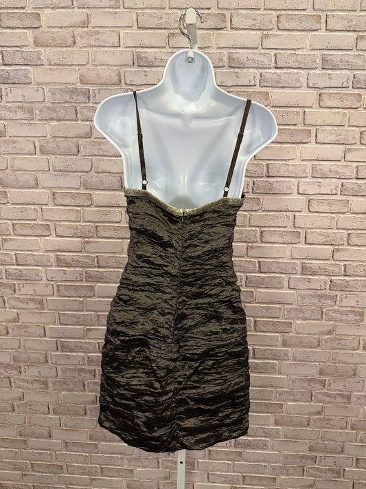 Bcbgmaxazria Dress, Brown multi, Small, Used - Good