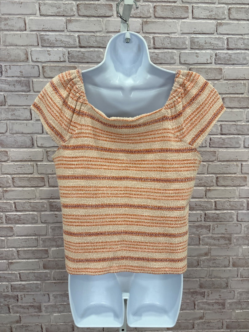 Madewell Shirt, Orange stripes, Large, Used - Good