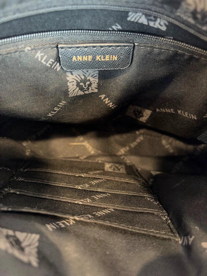 Anne Klein Bag - Crossbody – Anne Klein Crossbody, Black/gold, One Size, Used - Excellent