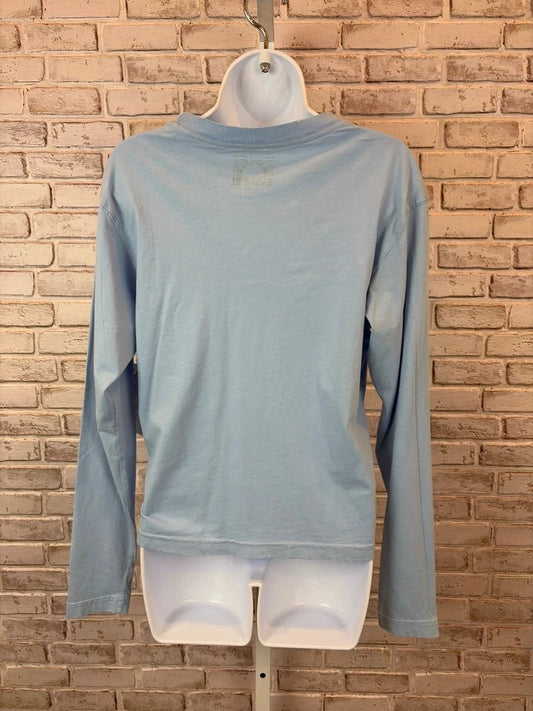 Gentle Gangster Top - Shirt – Gentle Gangster “Love” Shirt, Blue/rose gold, XS, New With Tags