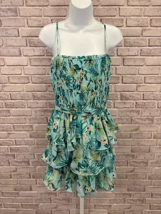 Miss Avenue Dress, Turquoise tropical, Medium, Used - Good