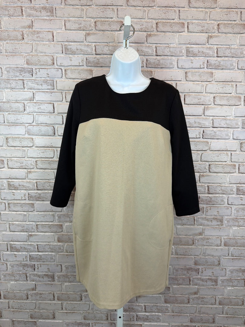 Michael Kors Dress, Khaki/black, 14, Used - Good