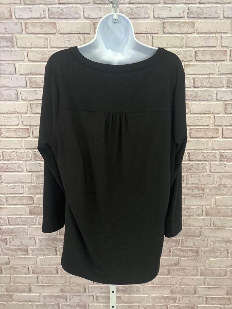 Anne Klein Shirt, Black, Large, Used - Good