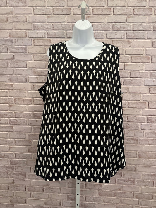 Mario serrani Tank top, Black/white, XXL, Used - Good