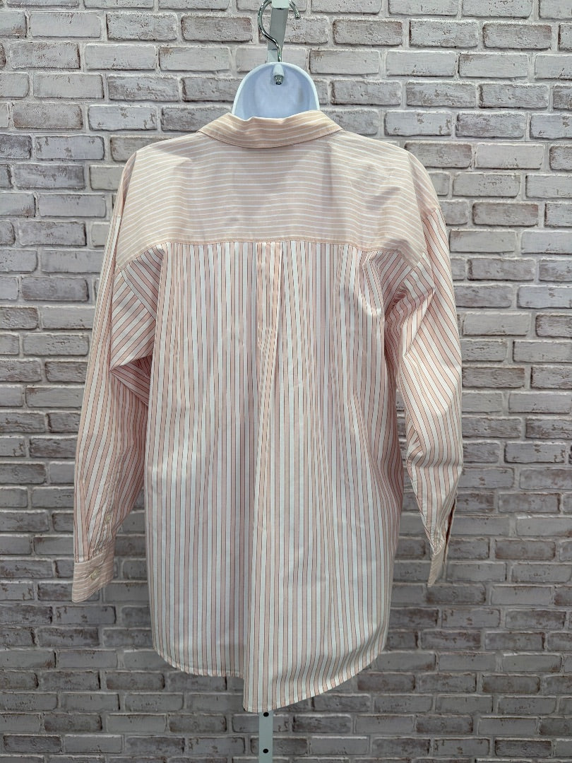 Loft Shirt, Pink stripes, Medium, Used - Good