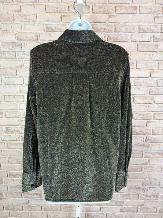 H&M Shirt, silver/black, Small, Used - Good