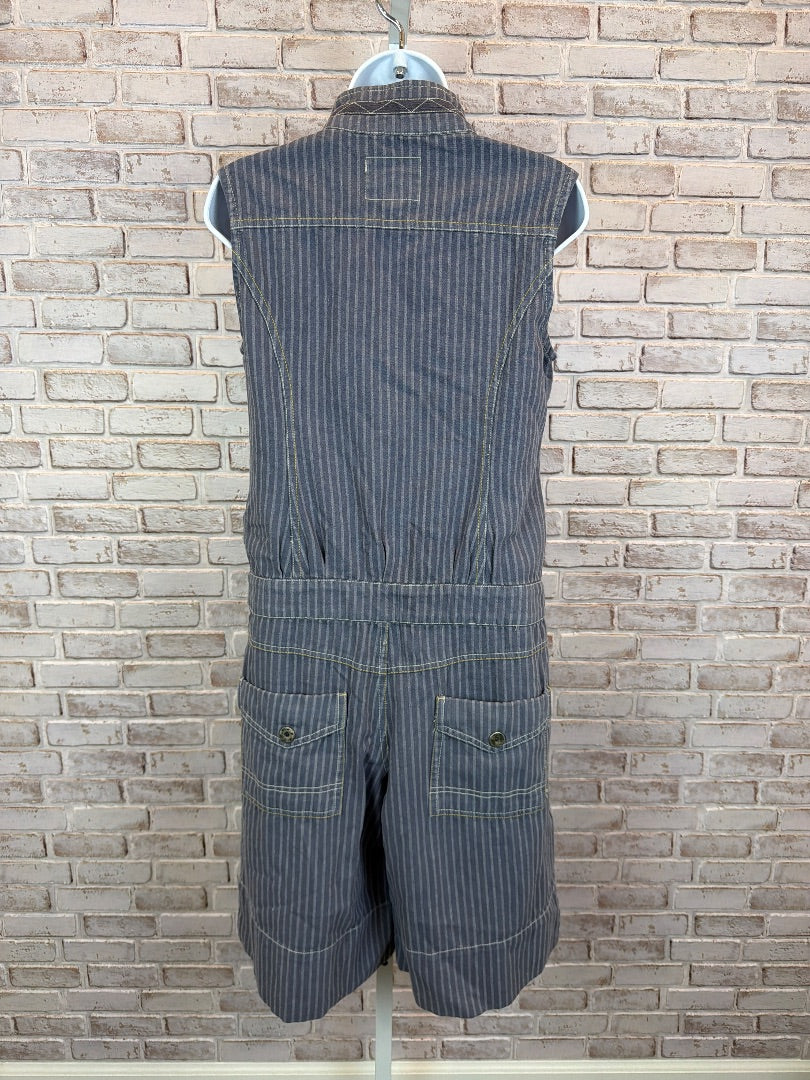 Diesel Jumpsuits, Grey pinstripes, Medium, New With Tags
