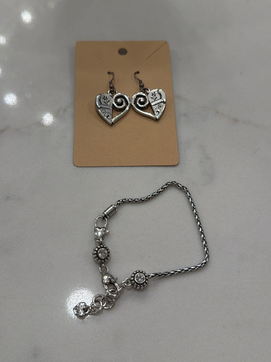 Brighton Matching Jewelry Set, Silver, One Size, Used - Good