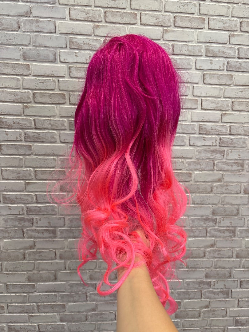 Leg Avenue Wig, Pink multi, One Size, Like New