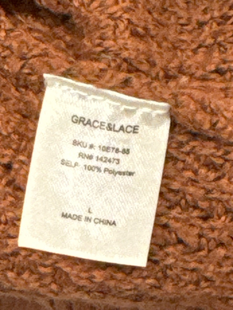 Grace & Lace Sweater, Rust, Large, Used - Good