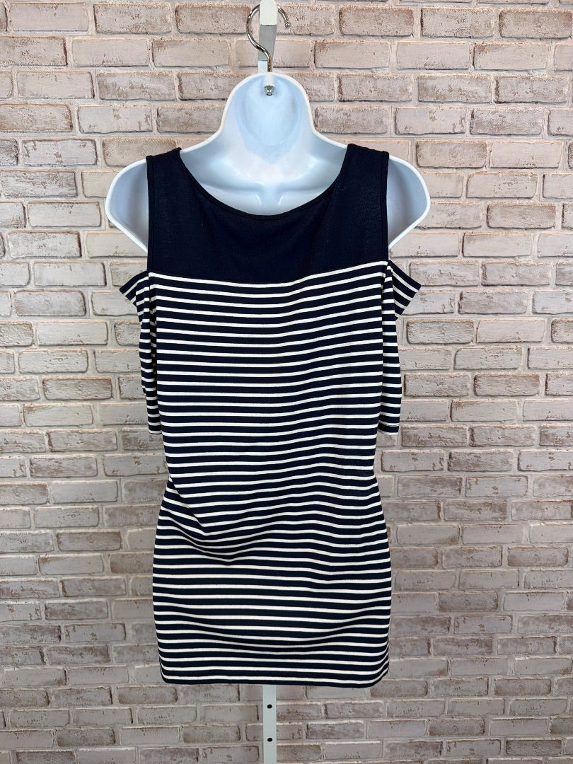 Long Tall Sally Shirt, Navy stripes, Medium, Used - Good