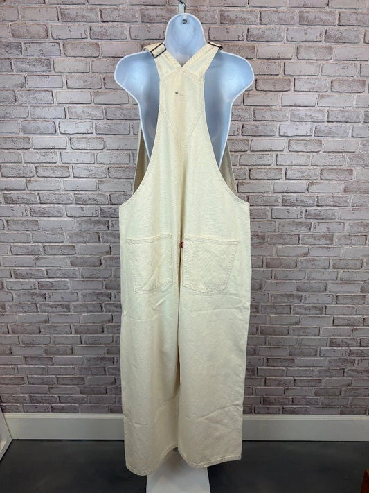Levis One-Piece – Levis Denim Overalls, White, XL, New With Tags