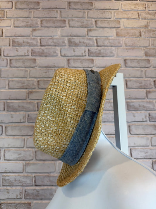 Pistil Jute Hat, Straw/blue, One Size, Used - Good