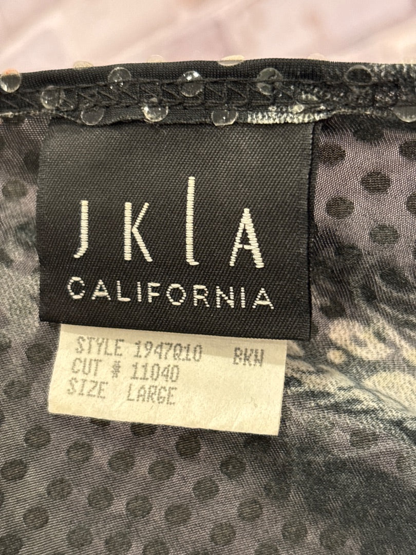 JKLA Shirt, Black multi, Large, Used - Good