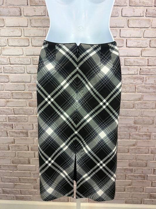 White House Black Market Shirt, Black plaid, Large/10, Used - Excellent