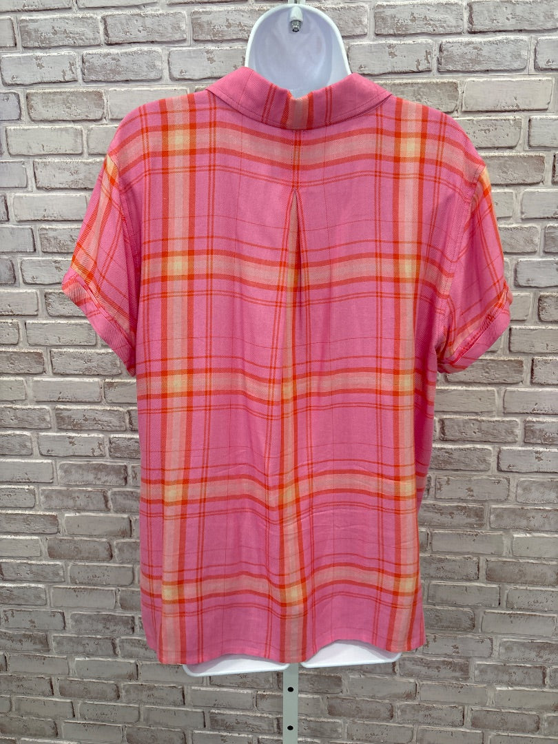 Paige Shirt, Pink plaid, Medium, Used - Good