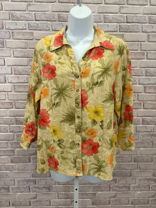 JM Collection Shirt, Multi, 14, Used - Good