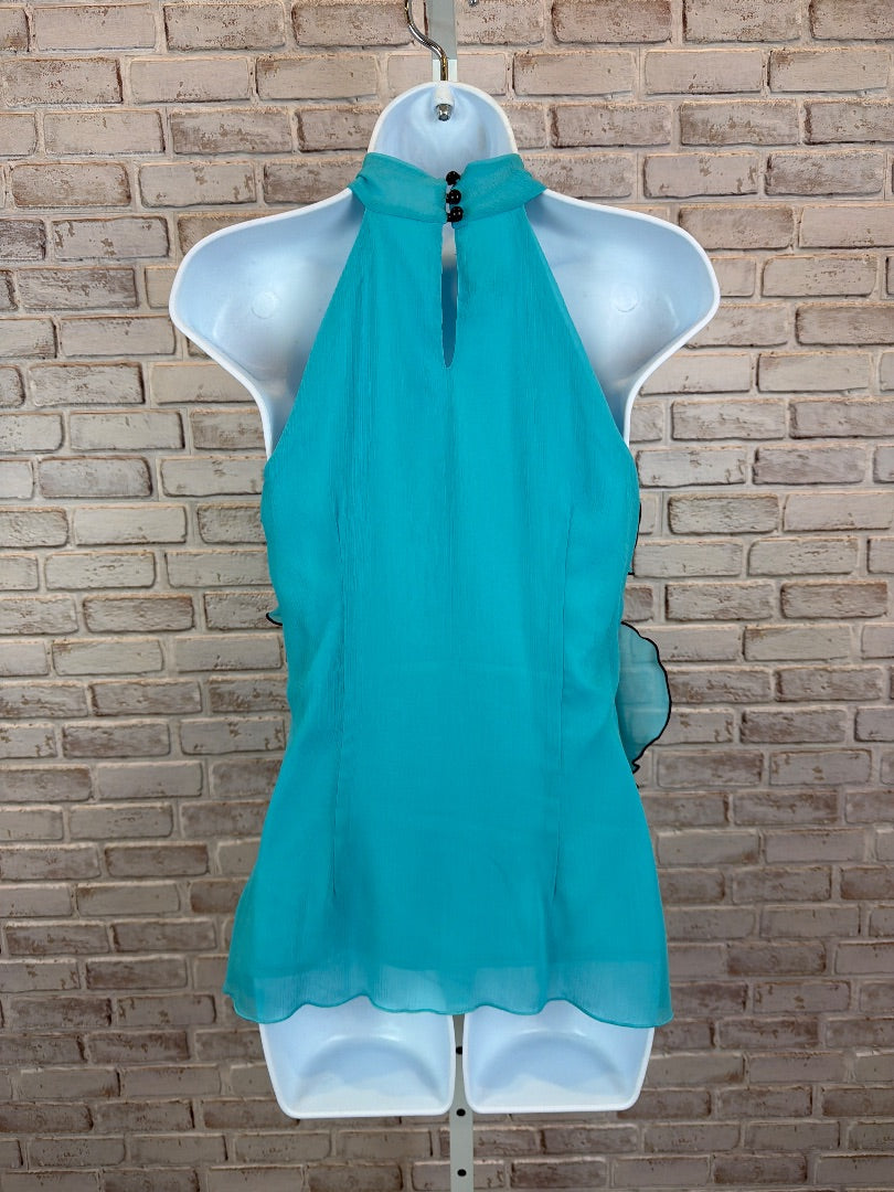 Iz byer Sleeveless blouse, Turquoise, Small, Used - Excellent
