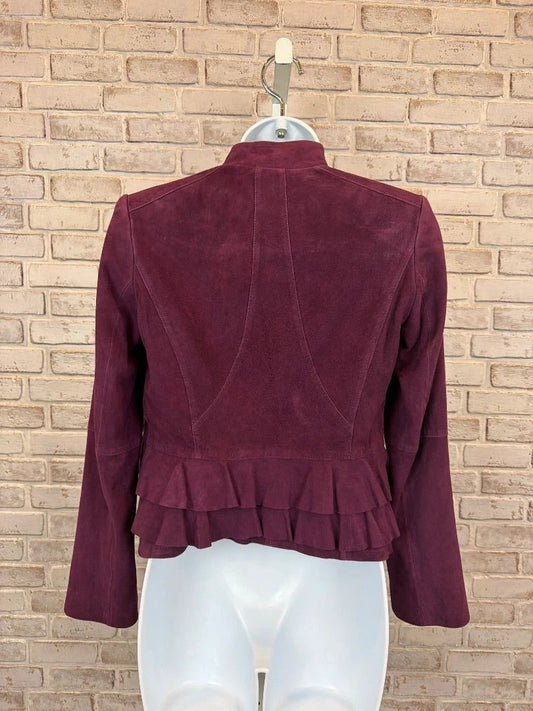 White House Black Market Outerwear - Blazer – White House Black Market Suede Blazer, Eggplant, XXS, New With Tags