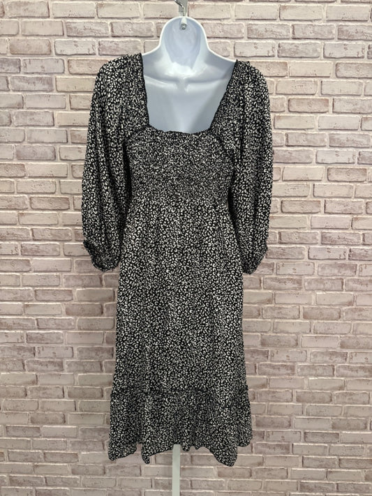 Various Dress, Black/white leopard, Medium, Used - Good