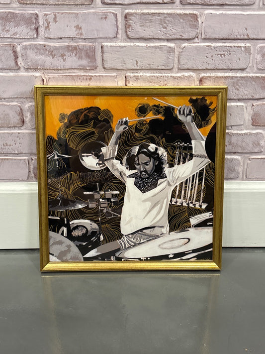 Neil Peart Joshua Patrick Gridley Framed art print, Multi, One Size, Brand New