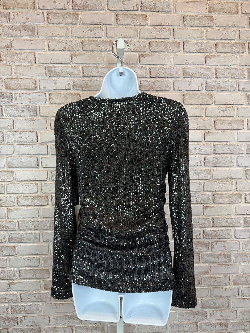 Karen Kane Shirt, Silver, XS, New With Tags