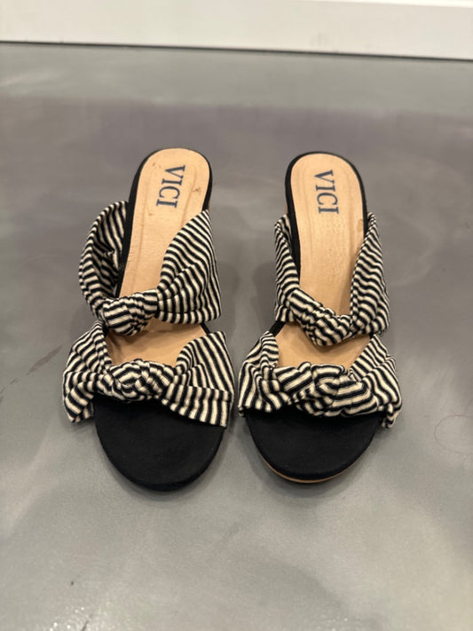 Vici heels, Black/white, 8, Used - Good