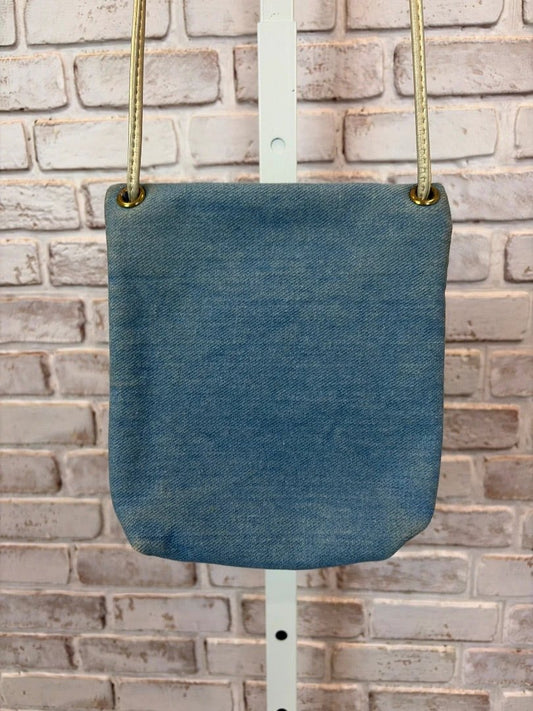Crossbody Denim Embellished Bag – Blue – Good Condition
