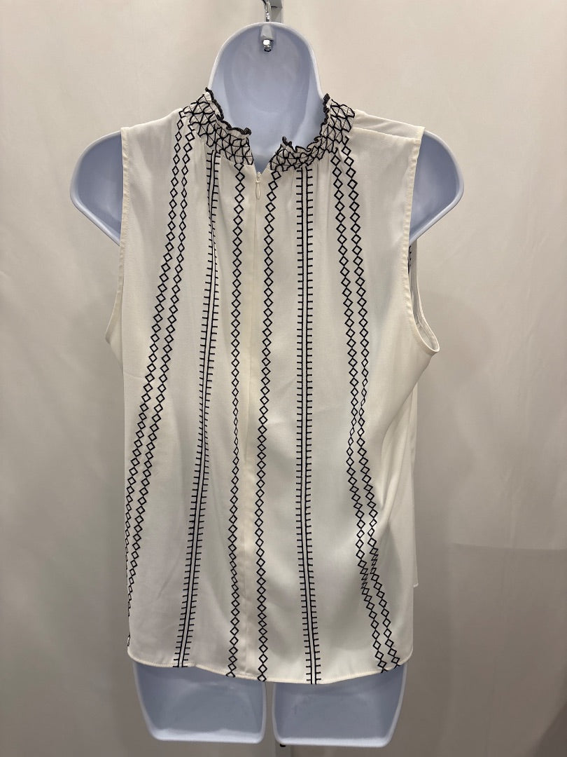 White House Black Market Shirt, White/black, Medium
