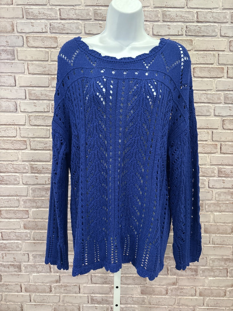 Grace & Lace Sweater, Blue, XL, New With Tags