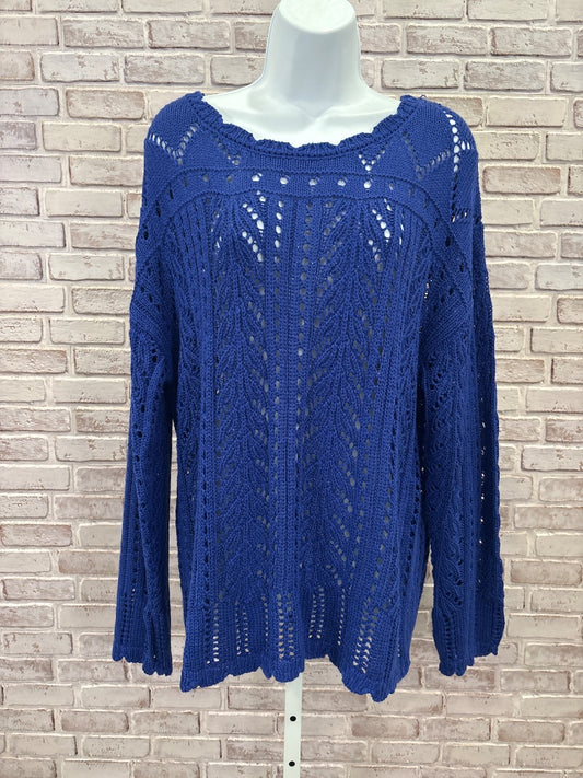 Grace & Lace Sweater, Blue, XL, New With Tags