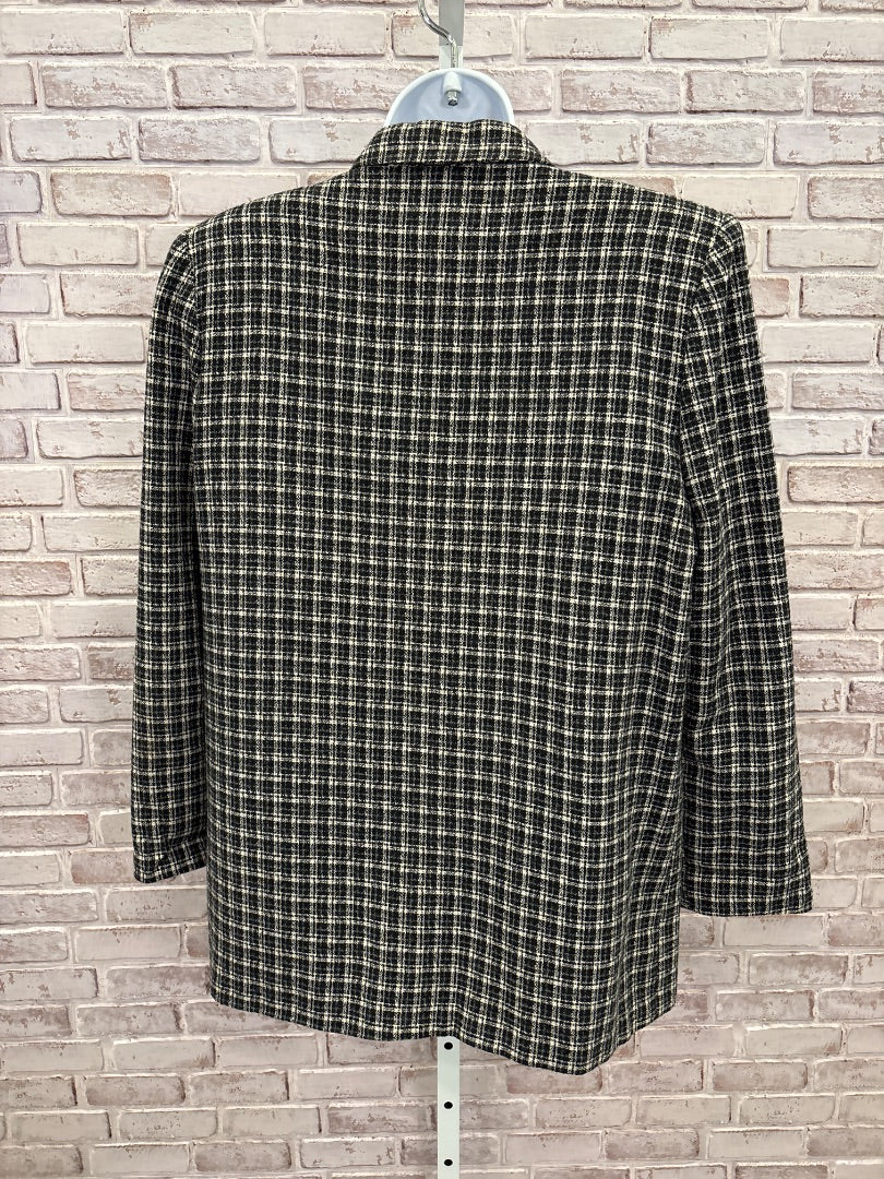 Norton McNaughton Blazer, Black plaid, 8, Used - Good