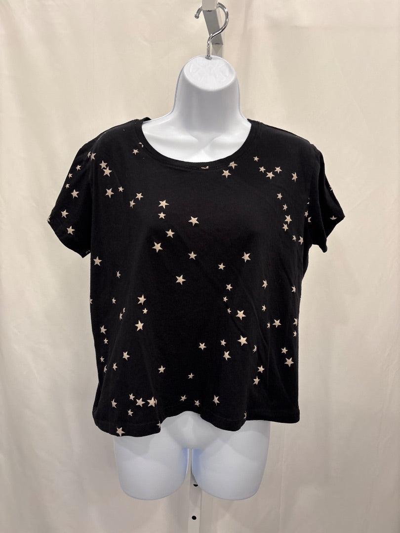 Sundry Tee shirt, Black/stars, Small