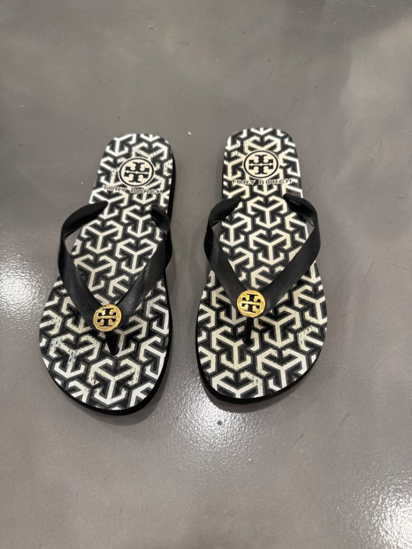 Tory Burch sandals, Navy/white, 7