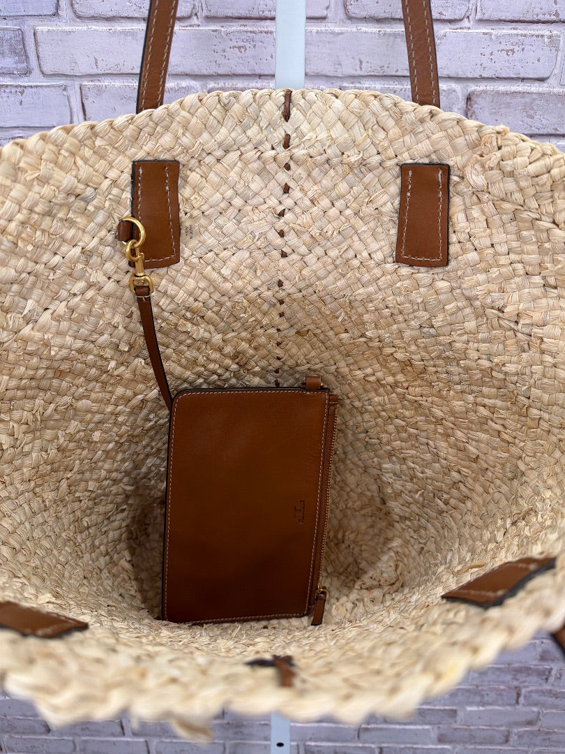 Tory Burch Raffia Tote, Tan, One Size, Used - Good