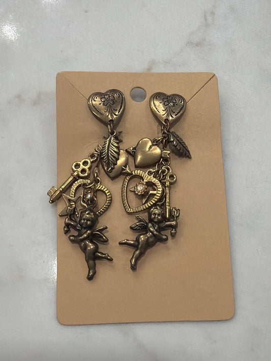 Various Earrings, Gold, One Size, Used - Good