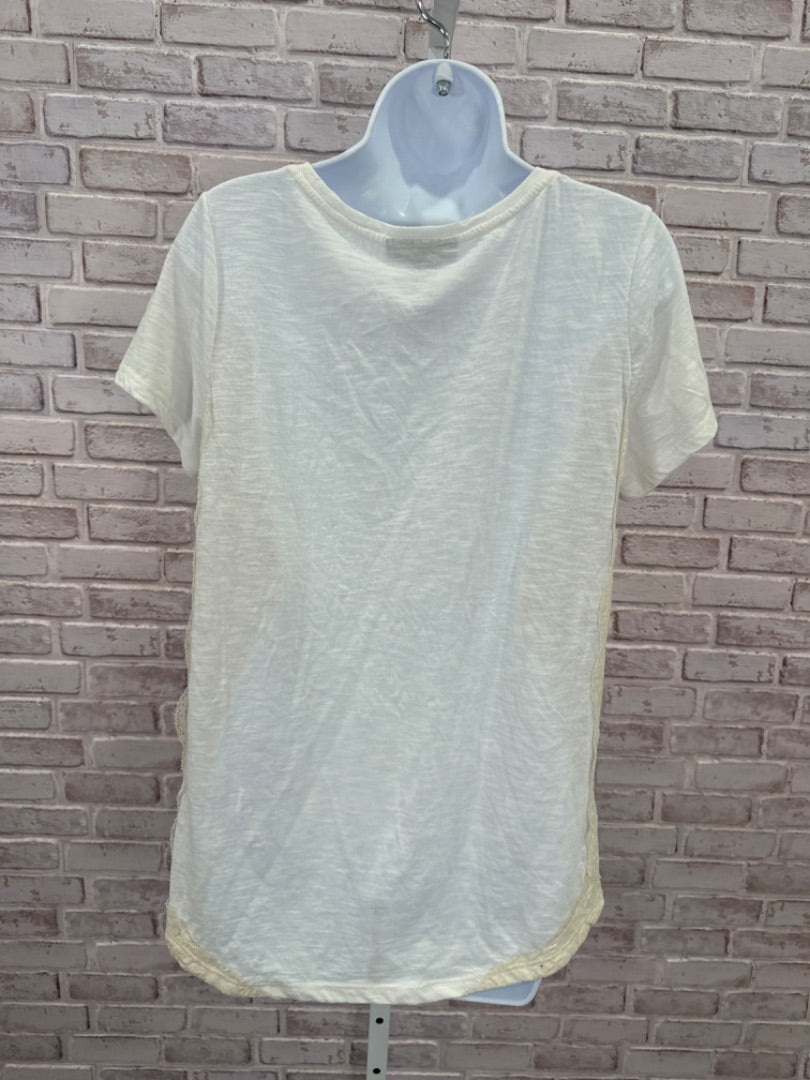Style & Co Tee shirt, Beige multi, Medium, Used - Good