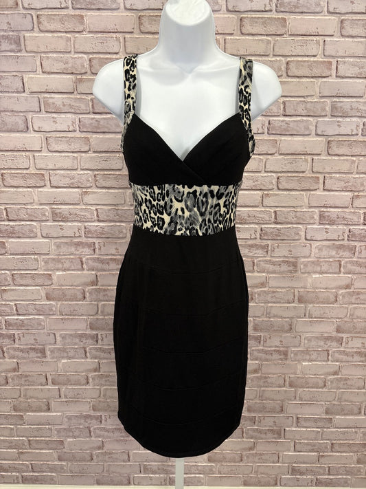 Xoxo Dress, Black leopard, Small, Used - Good