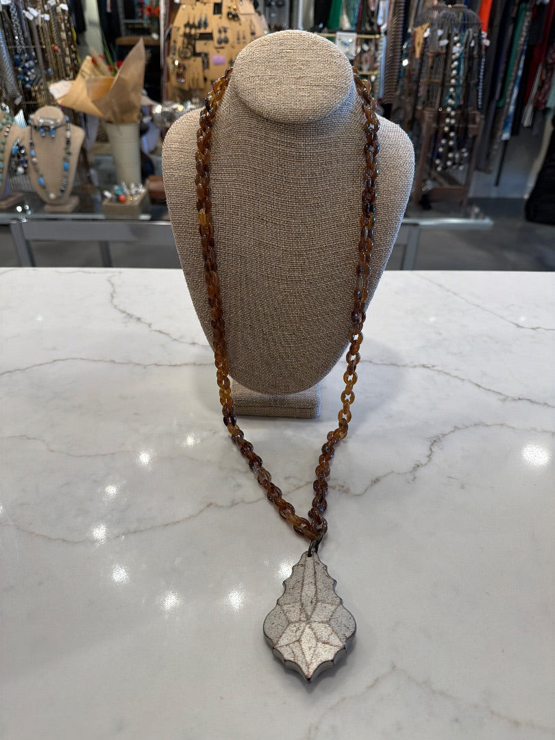 Various Necklace, Brown/silver, One Size, Used - Good