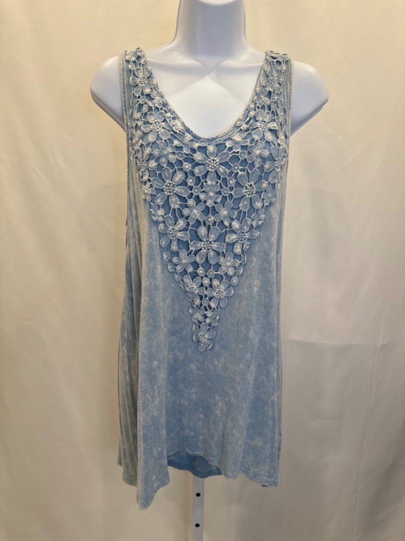Knox rose Tank, Blue, Medium