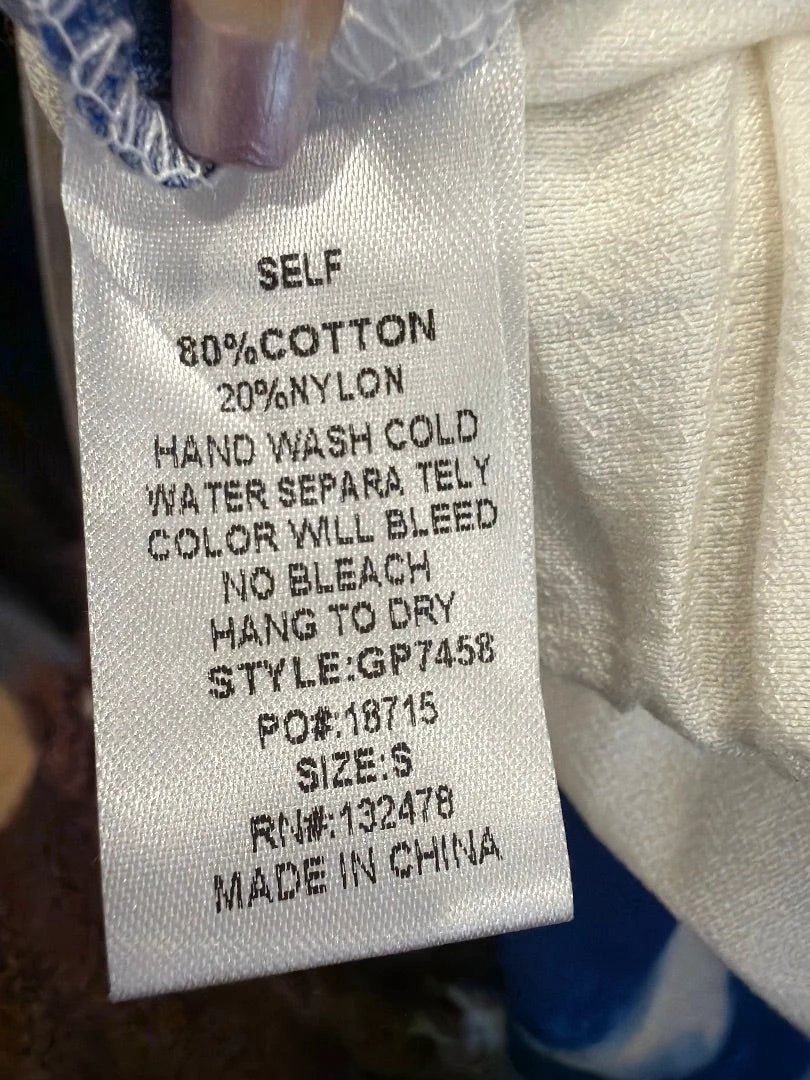 Glam Bottom - Pants – Glam Pants, White/blue, Small, New With Tags