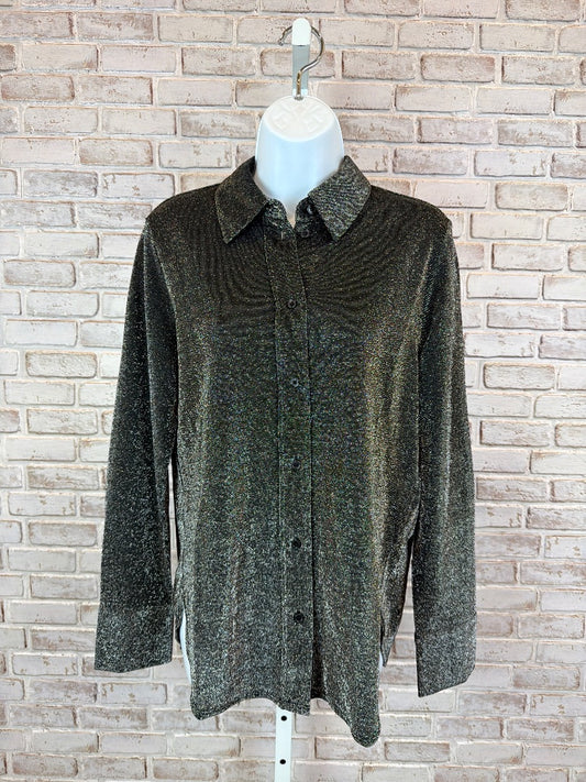 H&M Shirt, silver/black, Small, Used - Good