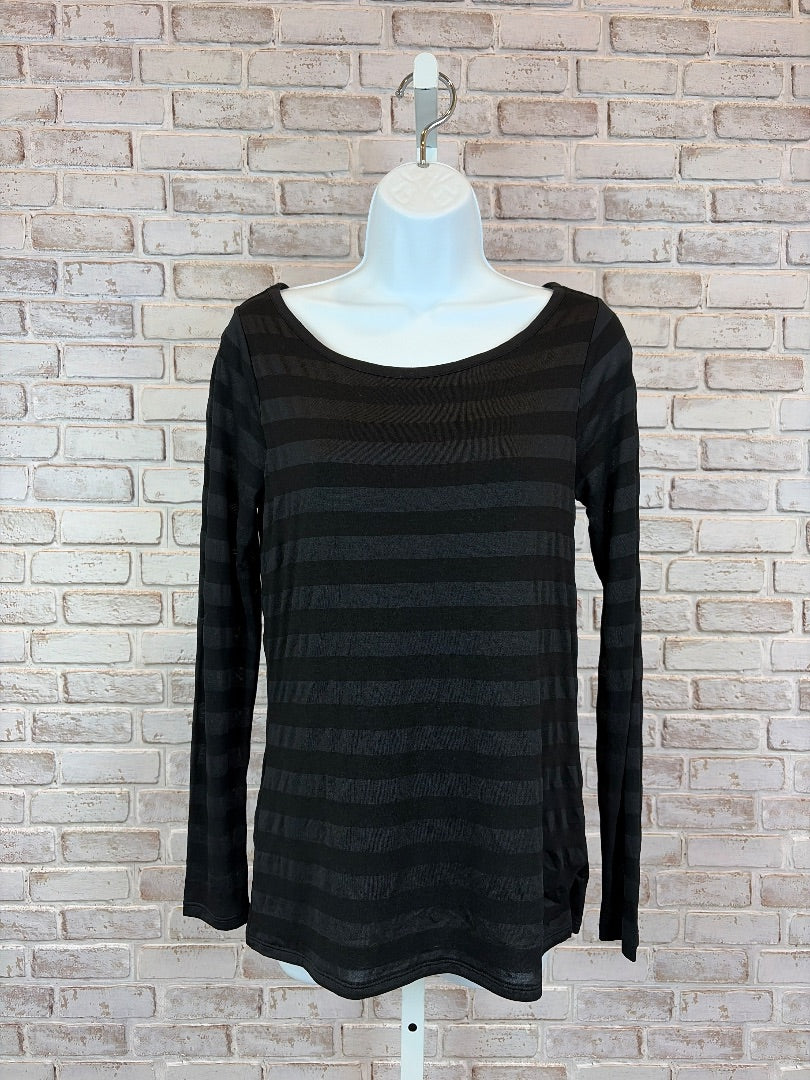 Banana Republic Shirt, Black stripes, Small, Used - Good