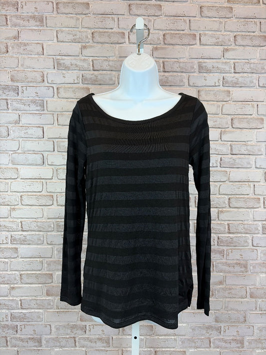 Banana Republic Shirt, Black stripes, Small, Used - Good