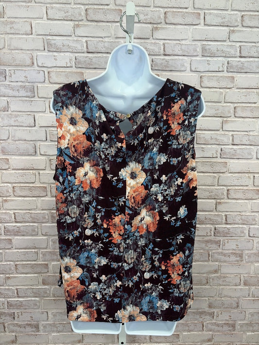 Calvin Klein Tank, Purple floral multi, XXL, New With Tags