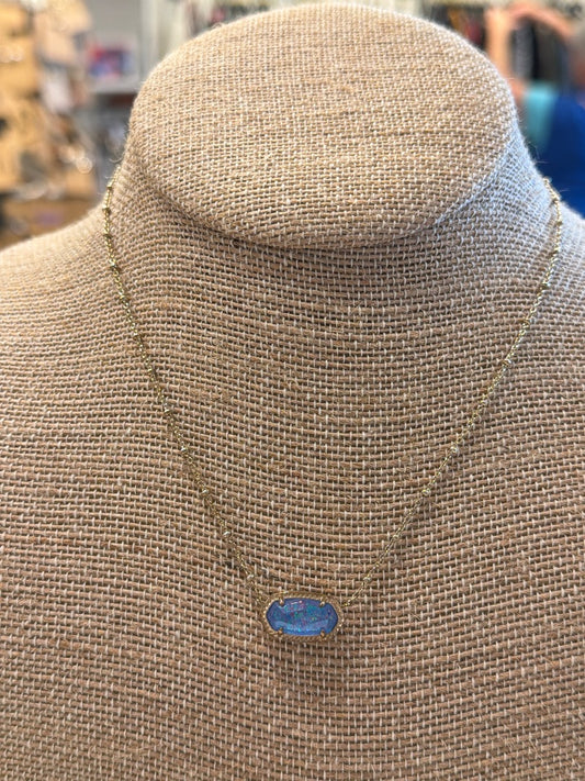 Kendra Scott Necklace, Silver/blue, One Size, Used - Excellent