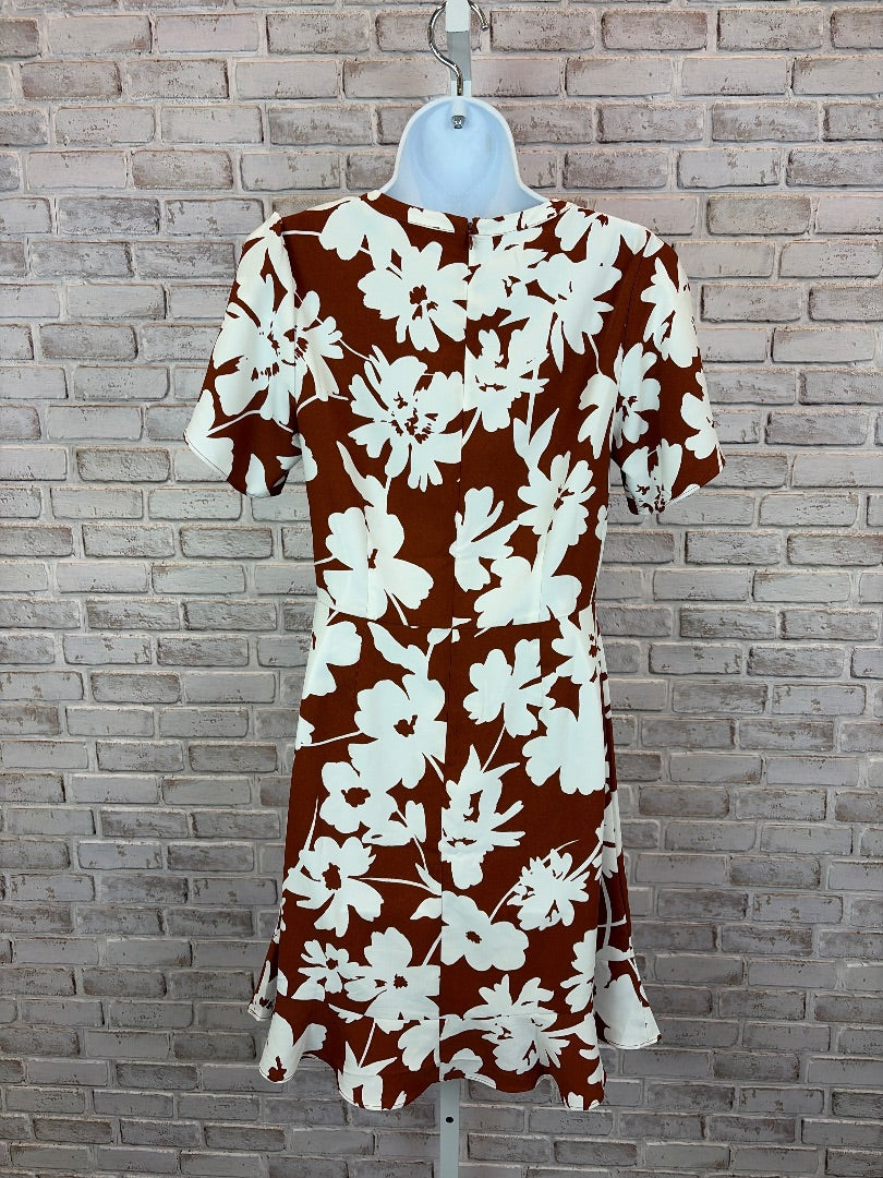 Loft Dress, Rust/white, 0, Used - Good